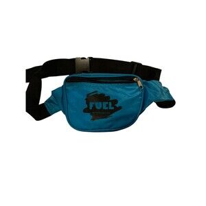 Vintage FUEL BetterToGether Fanny Pack Blue Nylon Zipper Pocket Waist Bag 90's